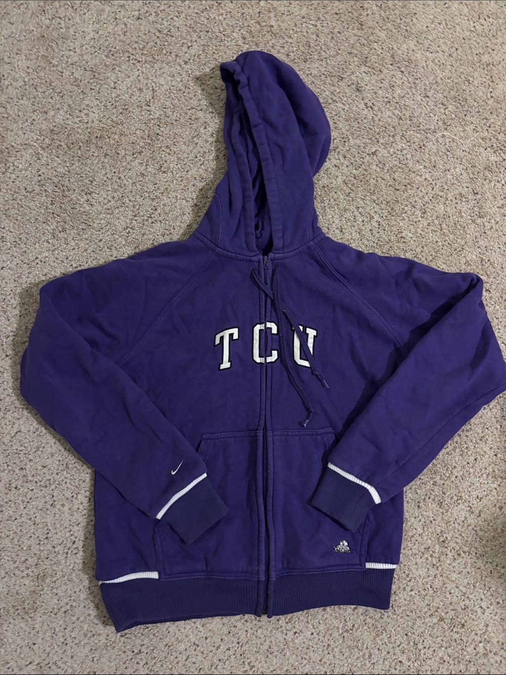 TCU Nike Purple Zip-Up Hoodie